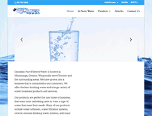 Tablet Screenshot of canadianpurefilteredwater.com
